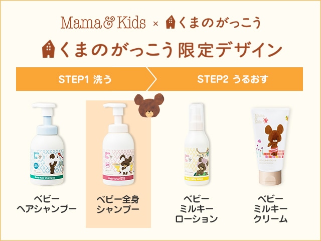 ママ&キッズ 生後すぐの新生児から使えるベビーライン STEP1 洗う ベビー全身シャンプーフレイチェ